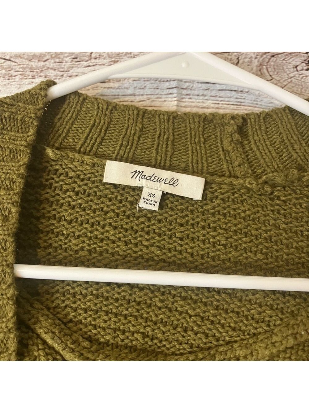Madewell Ruffle Cardigan Sweater In Green - Picture 11 of 12
